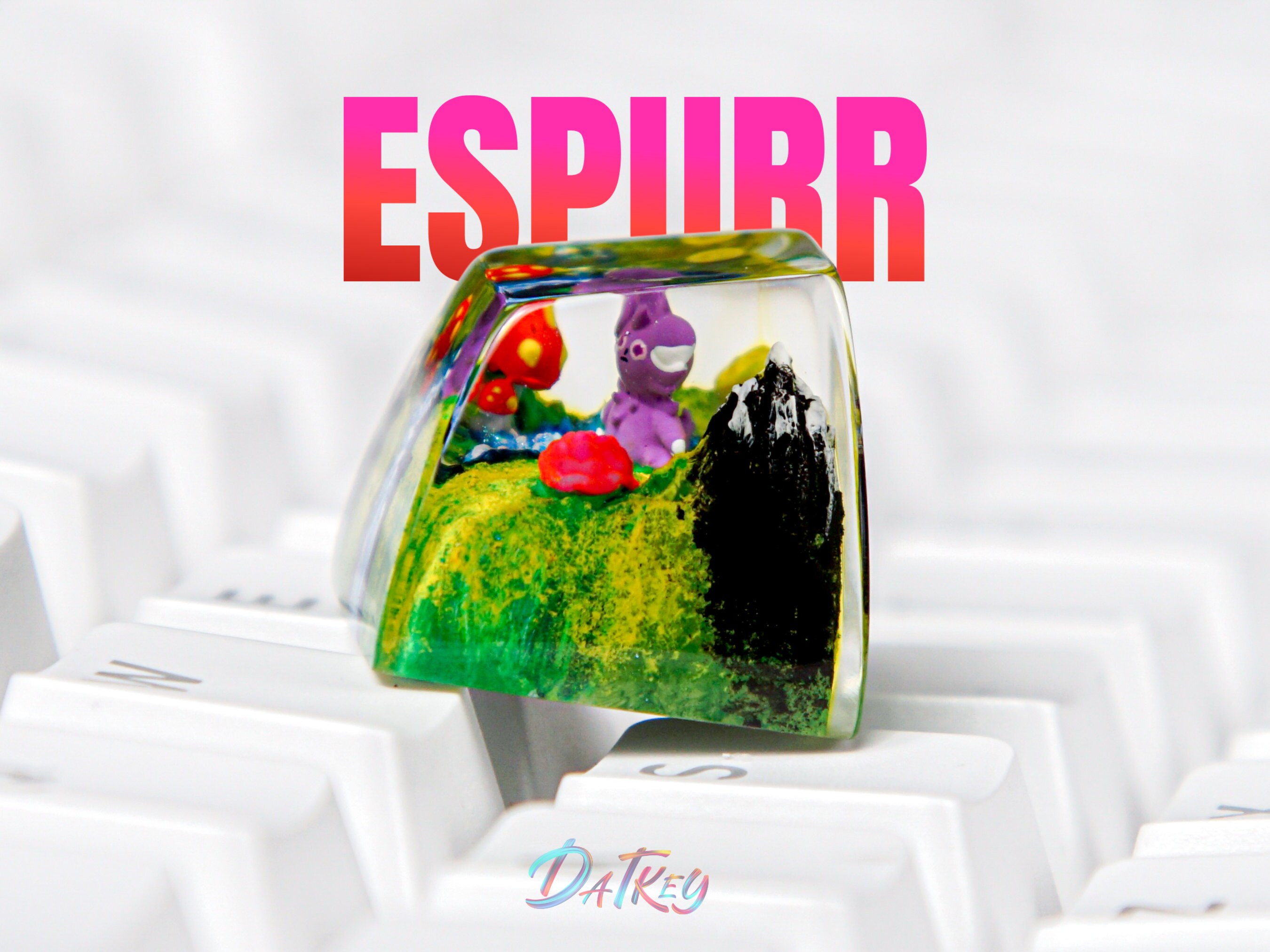 Espurr Keycap, Pokemon Keycap, Artisan Keycap, Keycap For Cherry MX Switches Mechanical Keyboard, Gift for Him