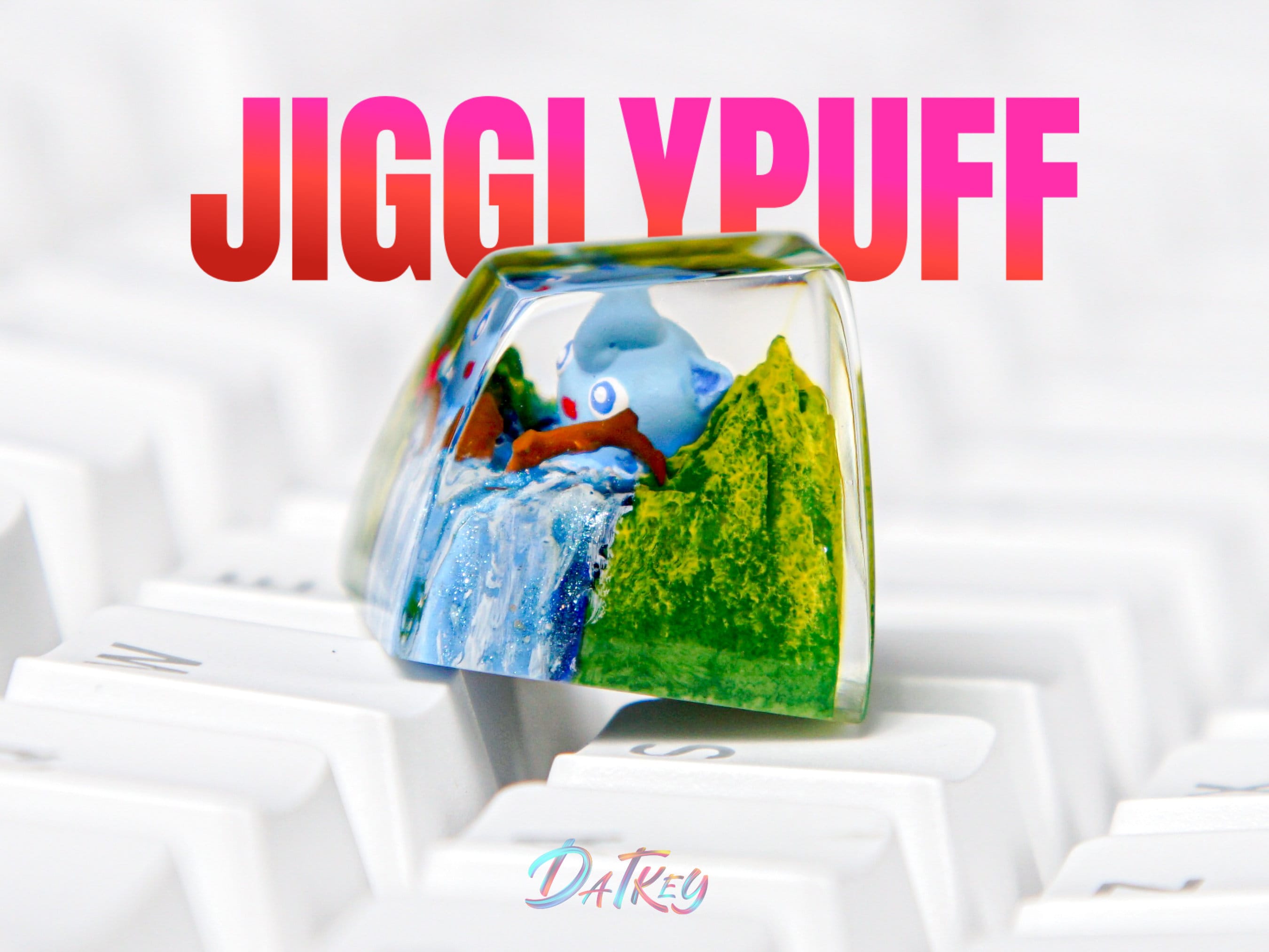 Jigglypuff Keycap, Pokemon Keycap, Artisan Keycap, Keycap For Cherry MX Switches Mechanical Keyboard, Gift for Him