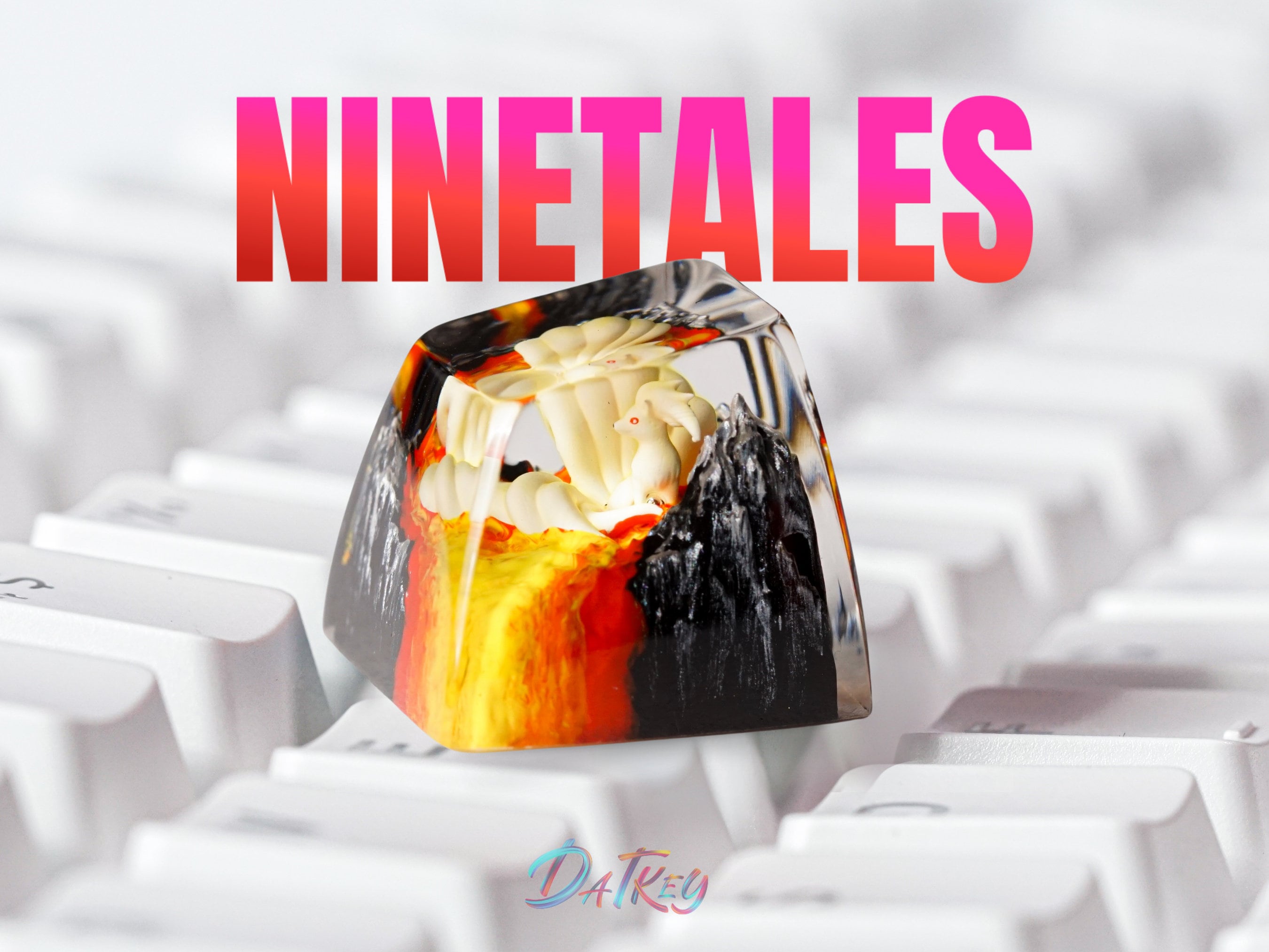 Ninetales Keycap, Pokemon Keycap, Artisan Keycap, Esc Keycap, Keycap for MX Cherry Switches Keyboard, Handmade Gift