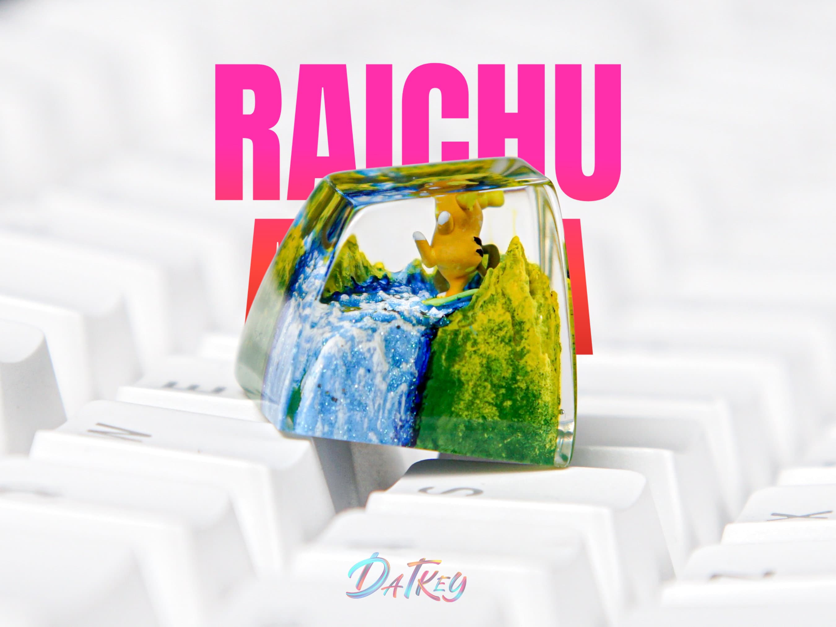 Raichu Alola Keycap, Pokemon Keycap, Artisan Keycap, Esc Keycap, Keycap for MX Cherry Switches Keyboard, Handmade Gift