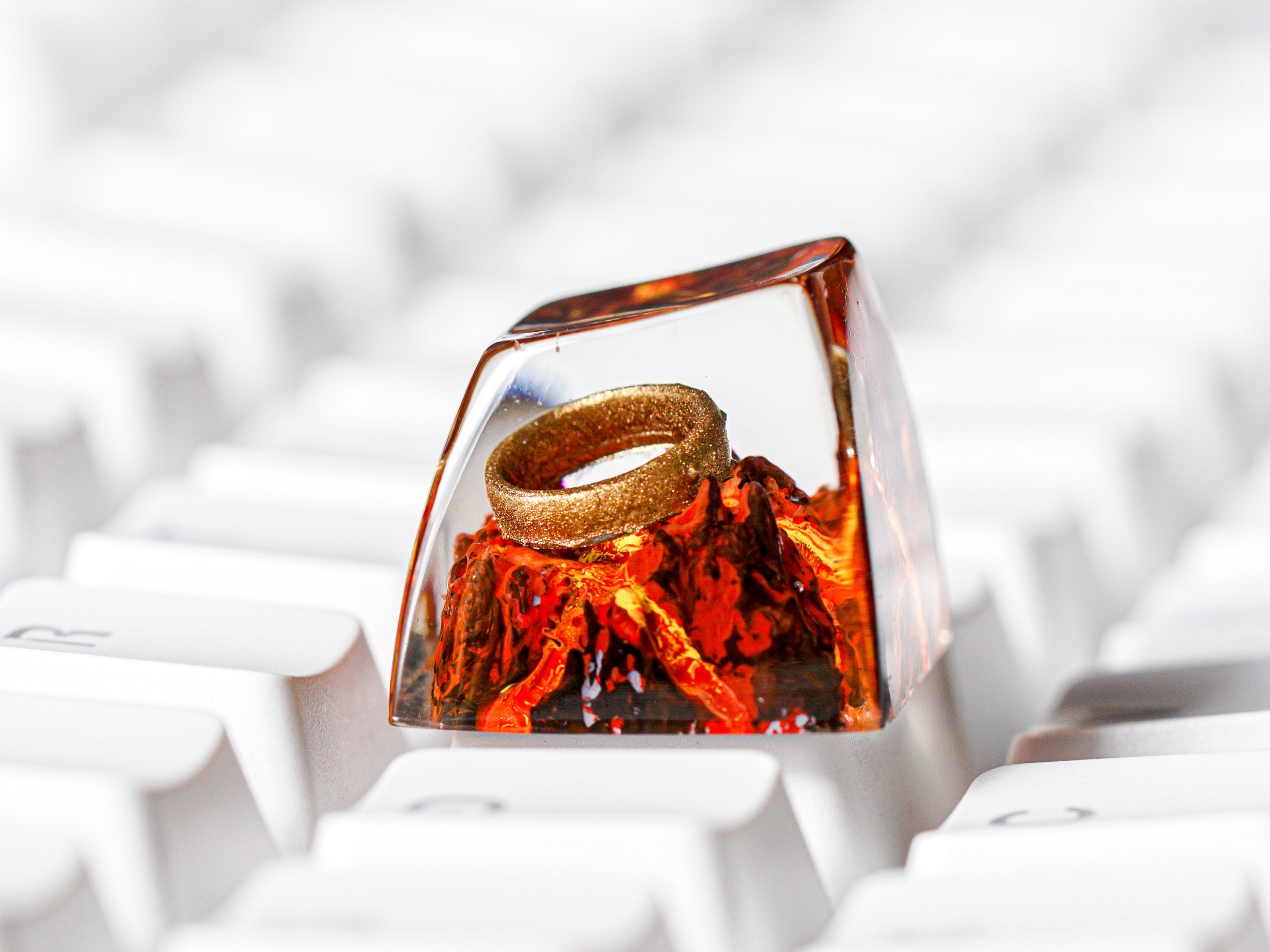 Ring of Power Keycap, Evil Eye Keycap, Artisan Keycap, Keycap for MX Cherry Switches Michanical Keyboard, Handmade Gift