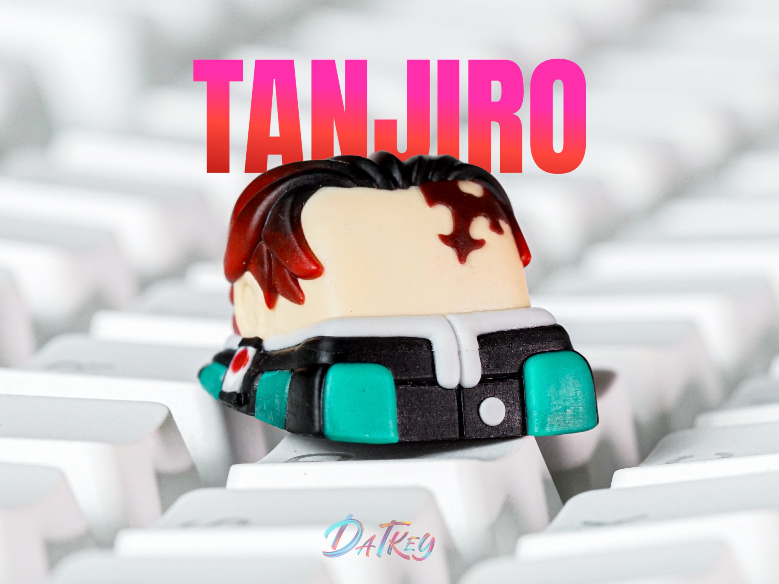 Tan.ji.ro Keycap, De.mon Slay.er Keycap, Anime Keycap, Keycap for MX Cherry Switches Mechanical Keyboard, Handmade Anime Gift