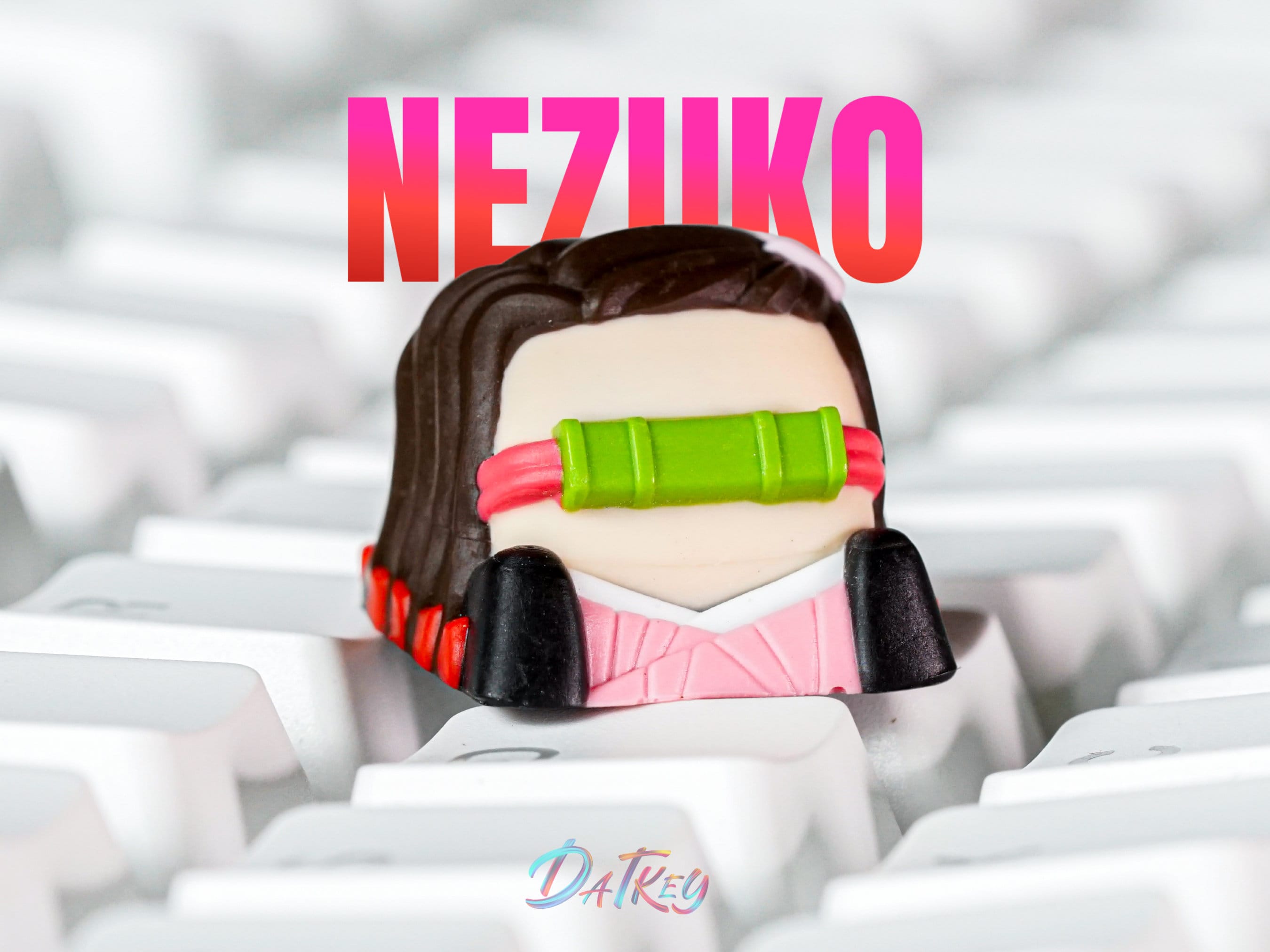 Ne.zu.ko Keycap, De.mon Slay.er Keycap, Anime Keycap, Keycap for MX Cherry Switches Mechanical Keyboard, Handmade Anime Gift