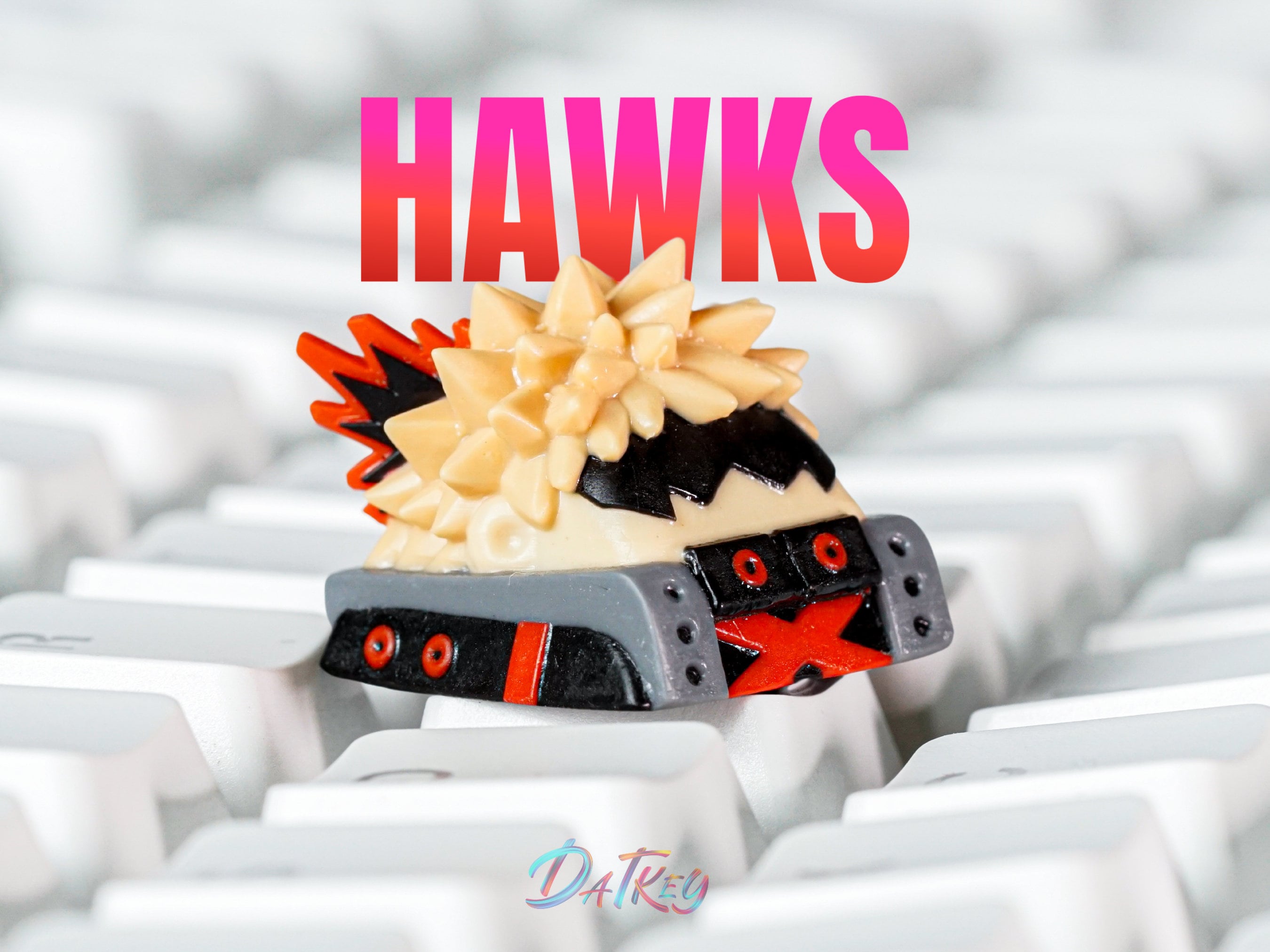 Haw.ks Keycap, B.N.H.A Keycap, Anime Keycap, Keycap for MX Cherry Switches Mechanical Keyboard, Handmade Anime Gift