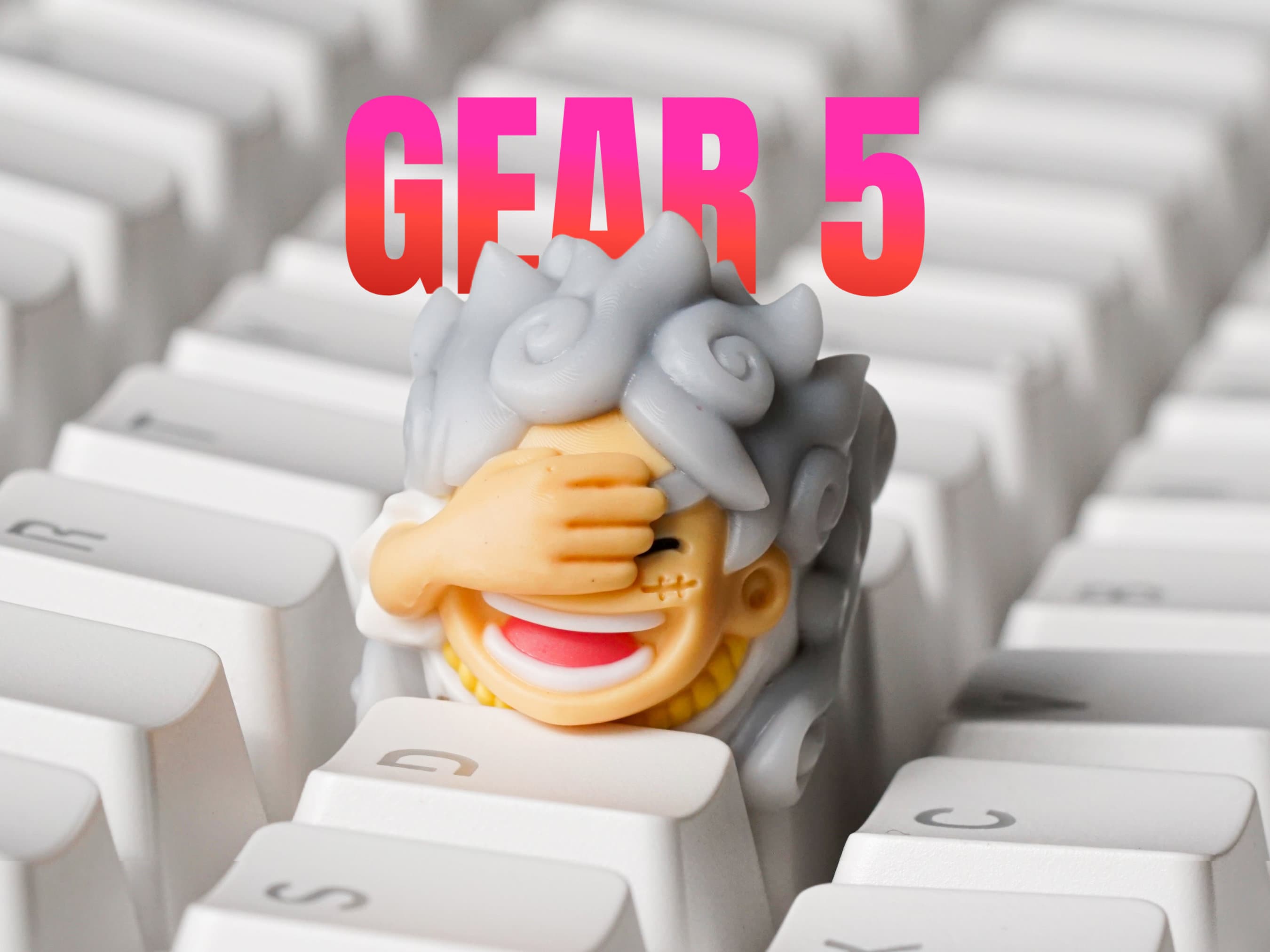 Gear 5 Keycap, One-Pie.ce Keycap, Anime Keycap, Keycap for MX Cherry Switches Mechanical Keyboard, Handmade Anime Gift