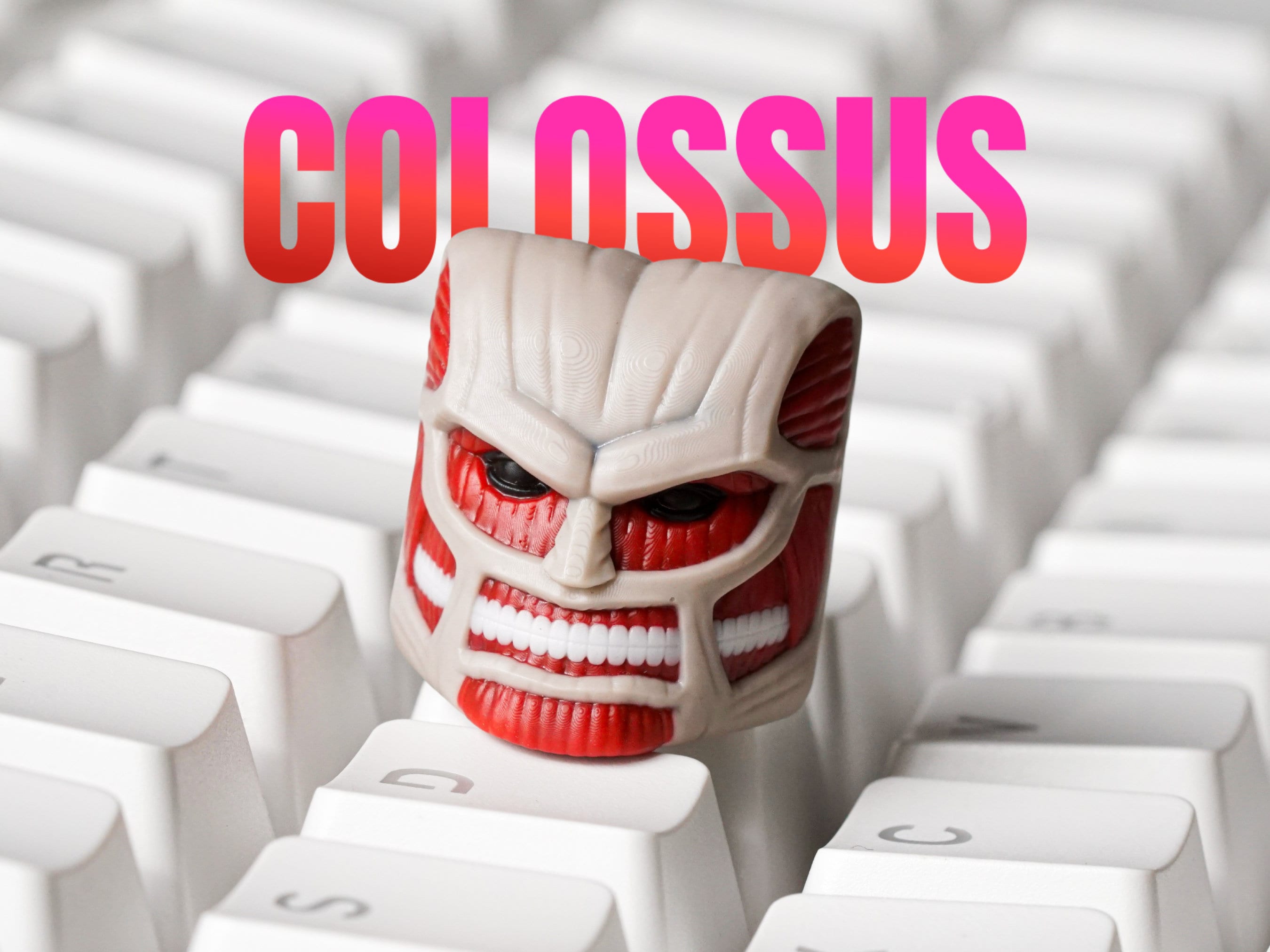 Co-los.sus Ti.tan Keycap, A.O.T Keycap, Anime Keycap, Keycap for MX Cherry Switches Mechanical Keyboard, Handmade Anime Gift