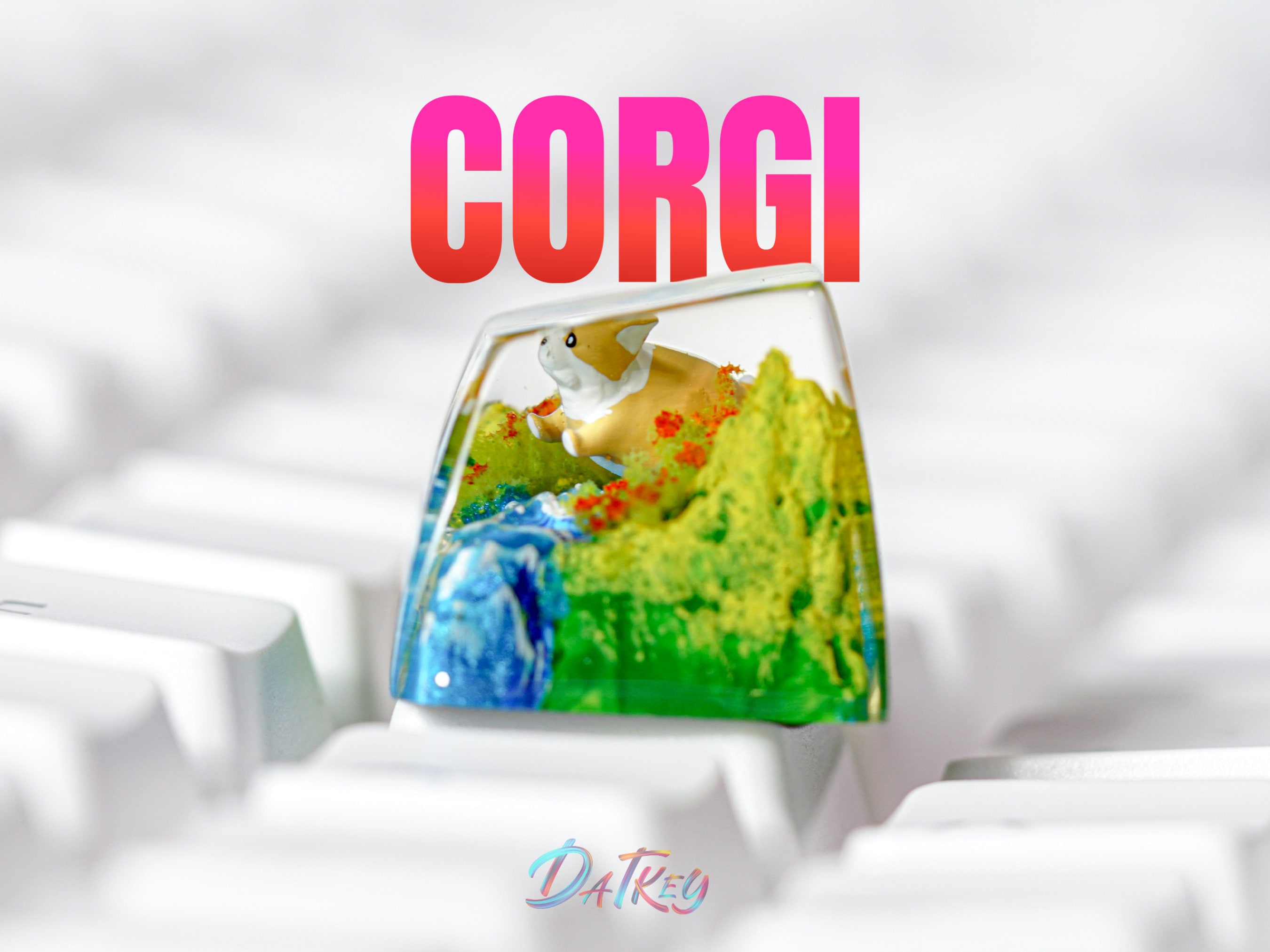 Corgi Keycap, Puppy Keycap, Dog Keycap, Keycap For Cherry MX Switches Mechanical Keyboard, Gift for Dog Lover