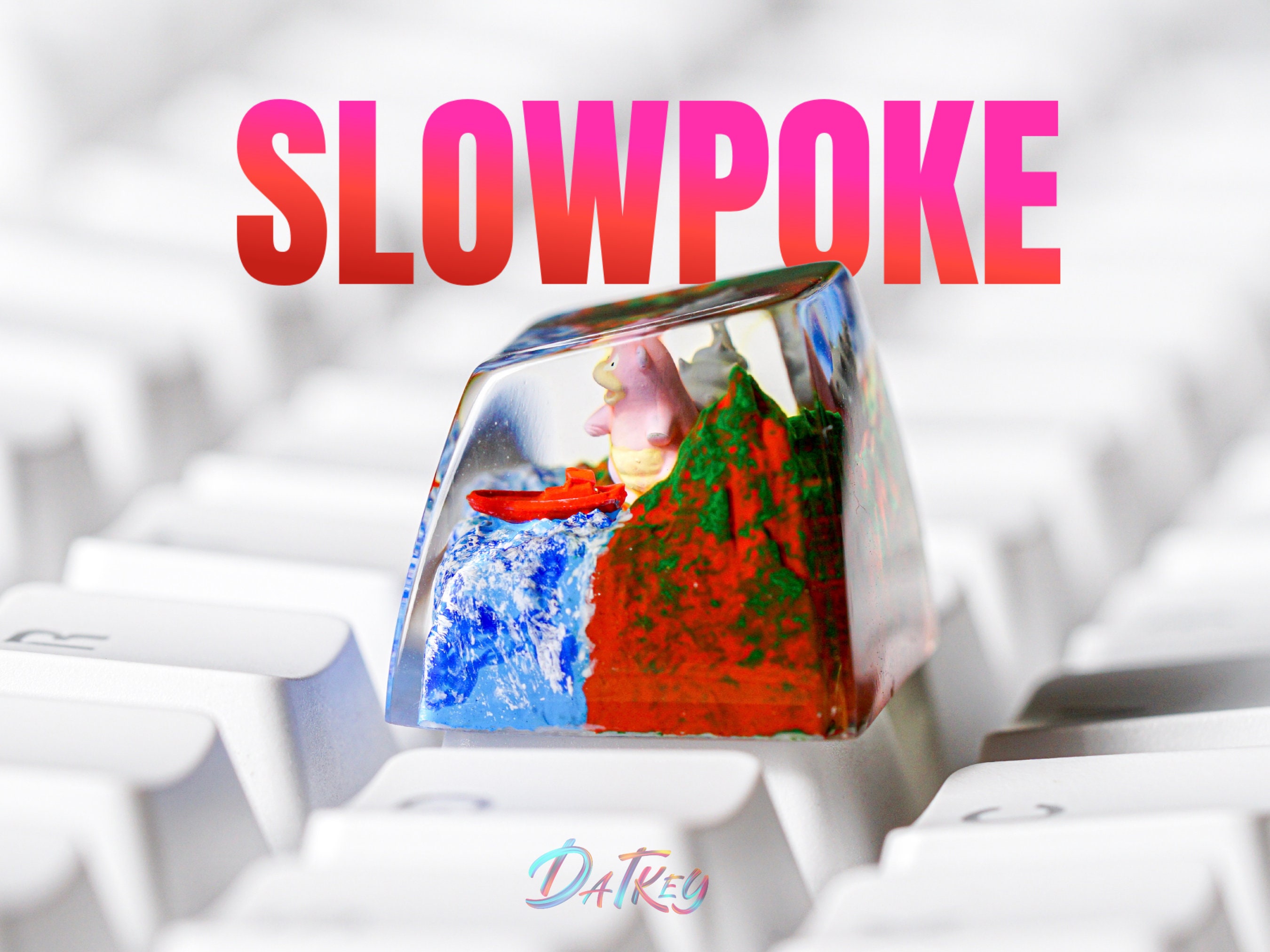 Slowpoke Keycap, Pokemon Keycap, Artisan Keycap, Esc Keycap, Keycap for MX Cherry Switches Keyboard, Handmade Gift