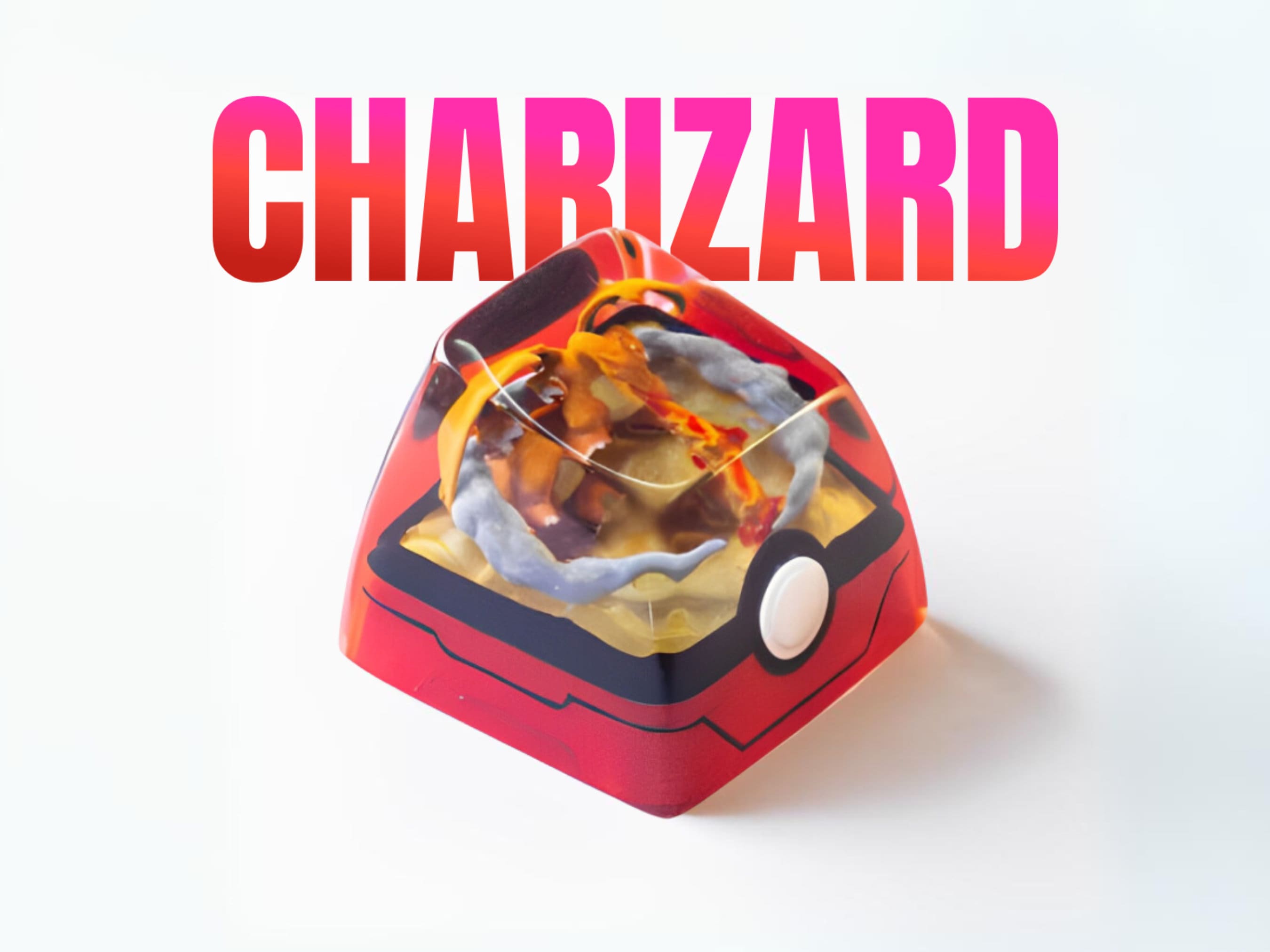 Charizard Keycap, Pokemon Keycap, Keycap Set, Esc Keycap, Keycap for MX Cherry Switches Mechanical Keyboard, Handmade Gift