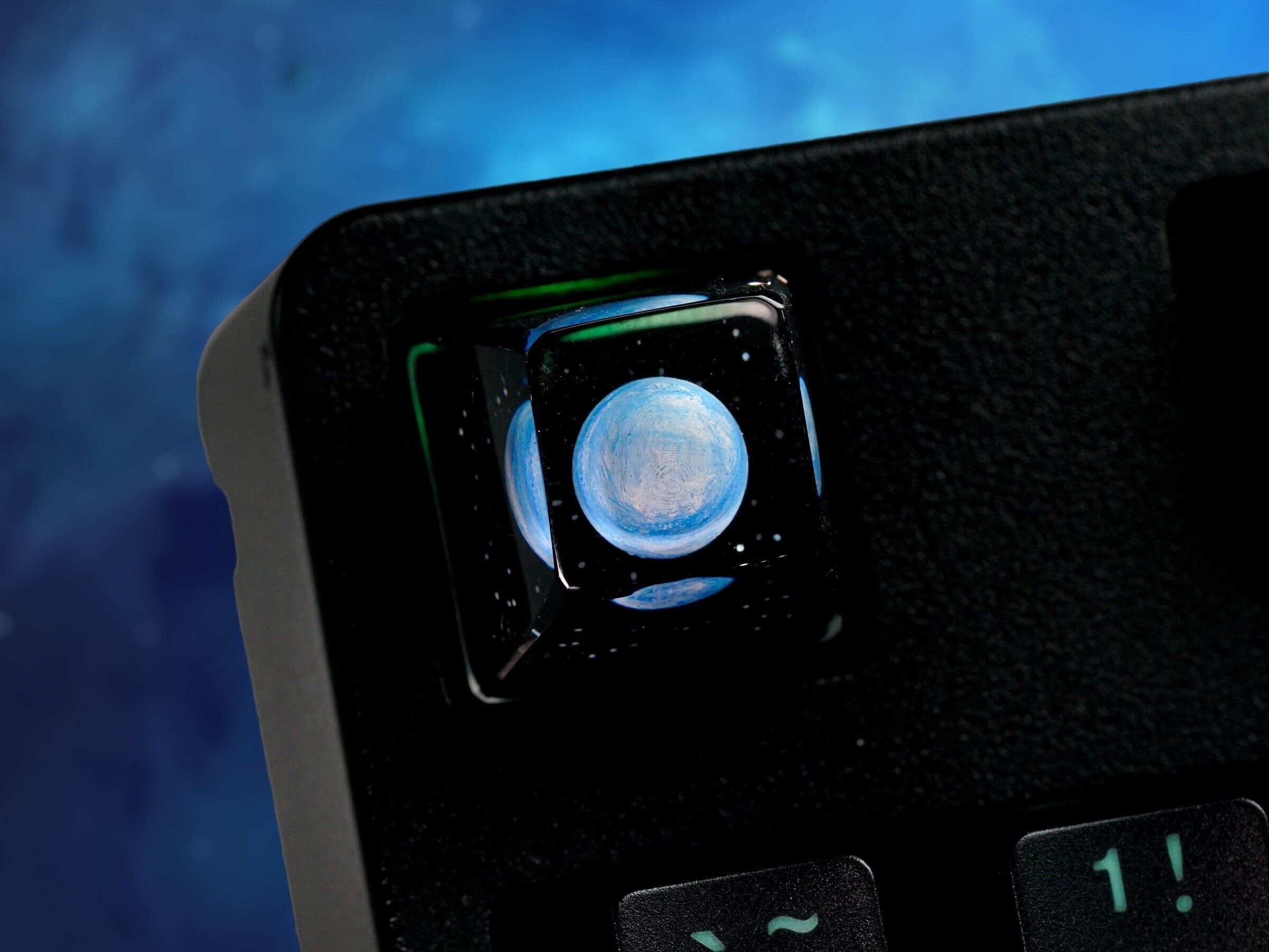 Neptune Keycap, Planet Keycap, Artisan Keycap, Solar System Keycap, Universe Keycap, Keycap for  MX Cherry Keyboard, Handmade Gift