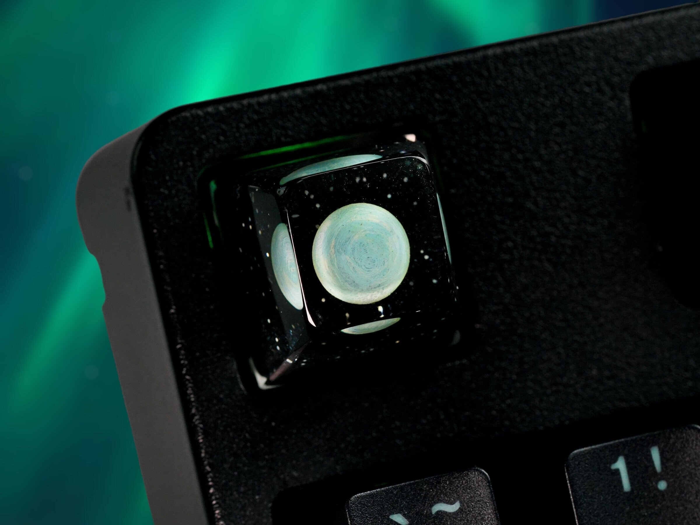 Uranus Keycap, Planet Keycap, Artisan Keycap, Solar System Keycap, Universe Keycap, Keycap for  MX Cherry Keyboard, Handmade Gift