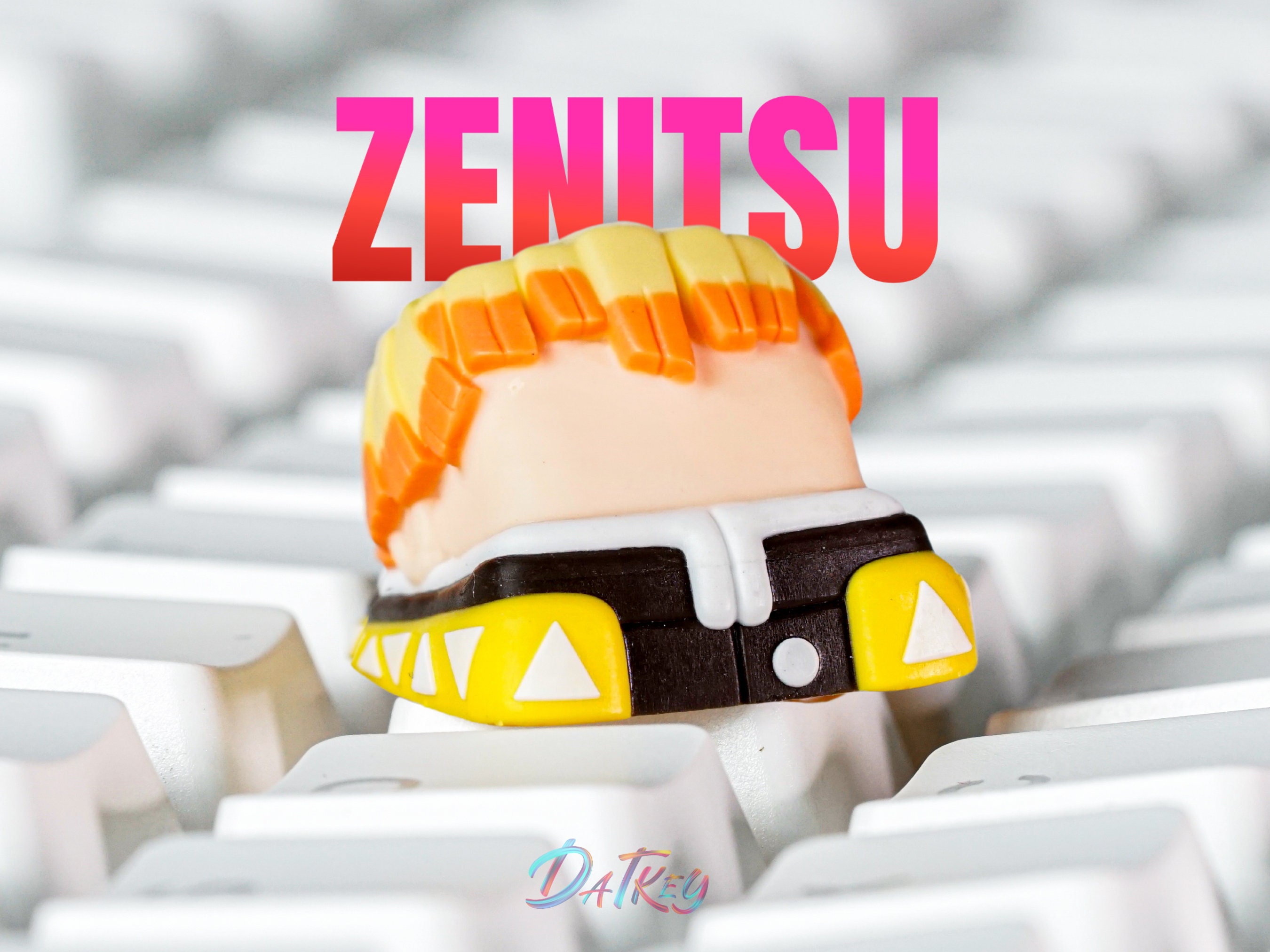 Ze.nit.su Keycap, De.mon Slay.er Keycap, Anime Keycap, Keycap for MX Cherry Switches Mechanical Keyboard, Handmade Anime Gift