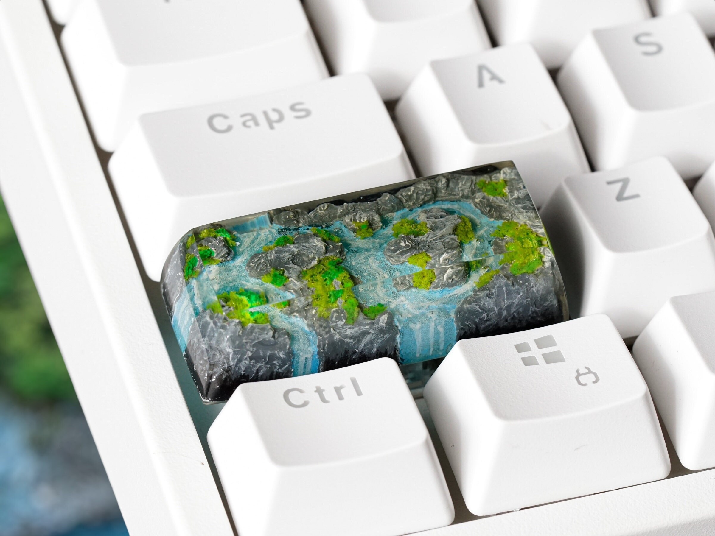 Summer Grassland Keycap, Shift/Enter Keycap, Artisan Keycap, Keycap for MX Cherry Mechanical Keyboard, Handmade Gift