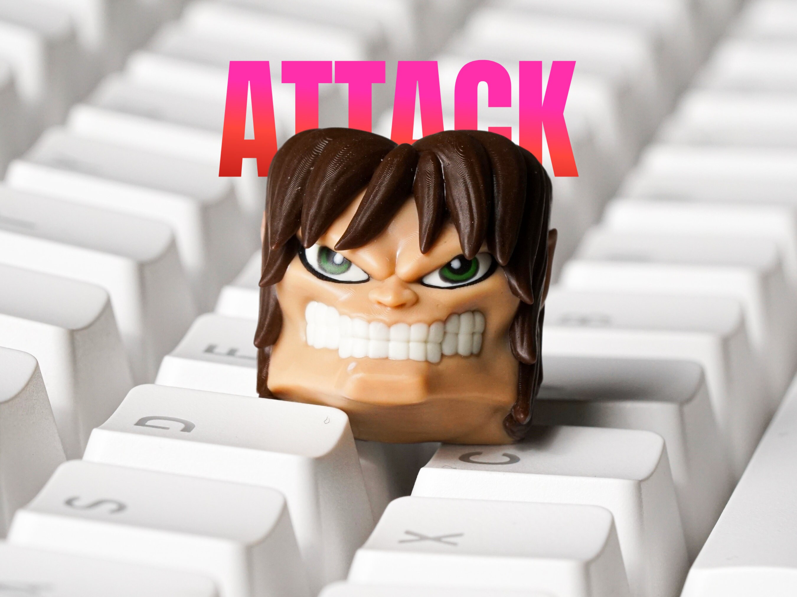 At.tack Ti.tan Keycap, A.O.T Keycap, Anime Keycap, Keycap for MX Cherry Switches Mechanical Keyboard, Handmade Anime Gift