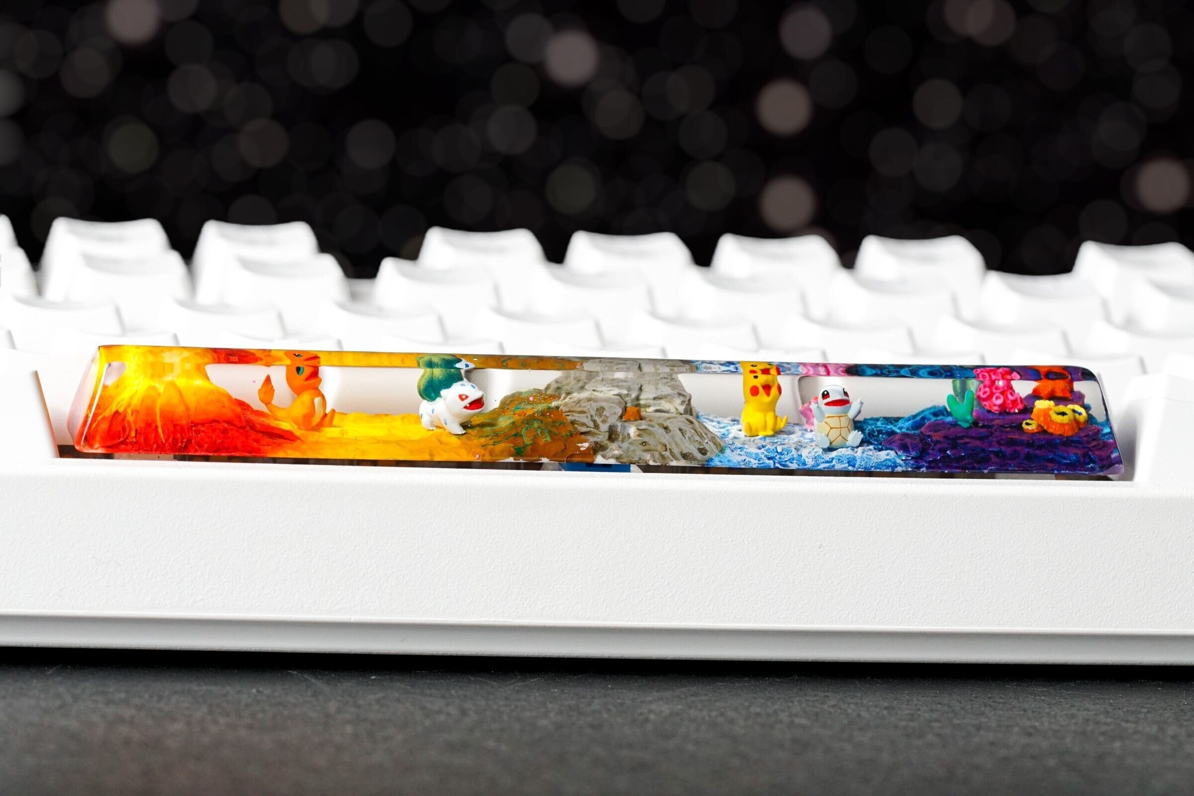 Pokemon Spacebar, Pokemon Keycap, Artisan Keycap, Custom Keycap, Keycap for MX Cherry Switches Mechanical Keyboard, Handmade Gift