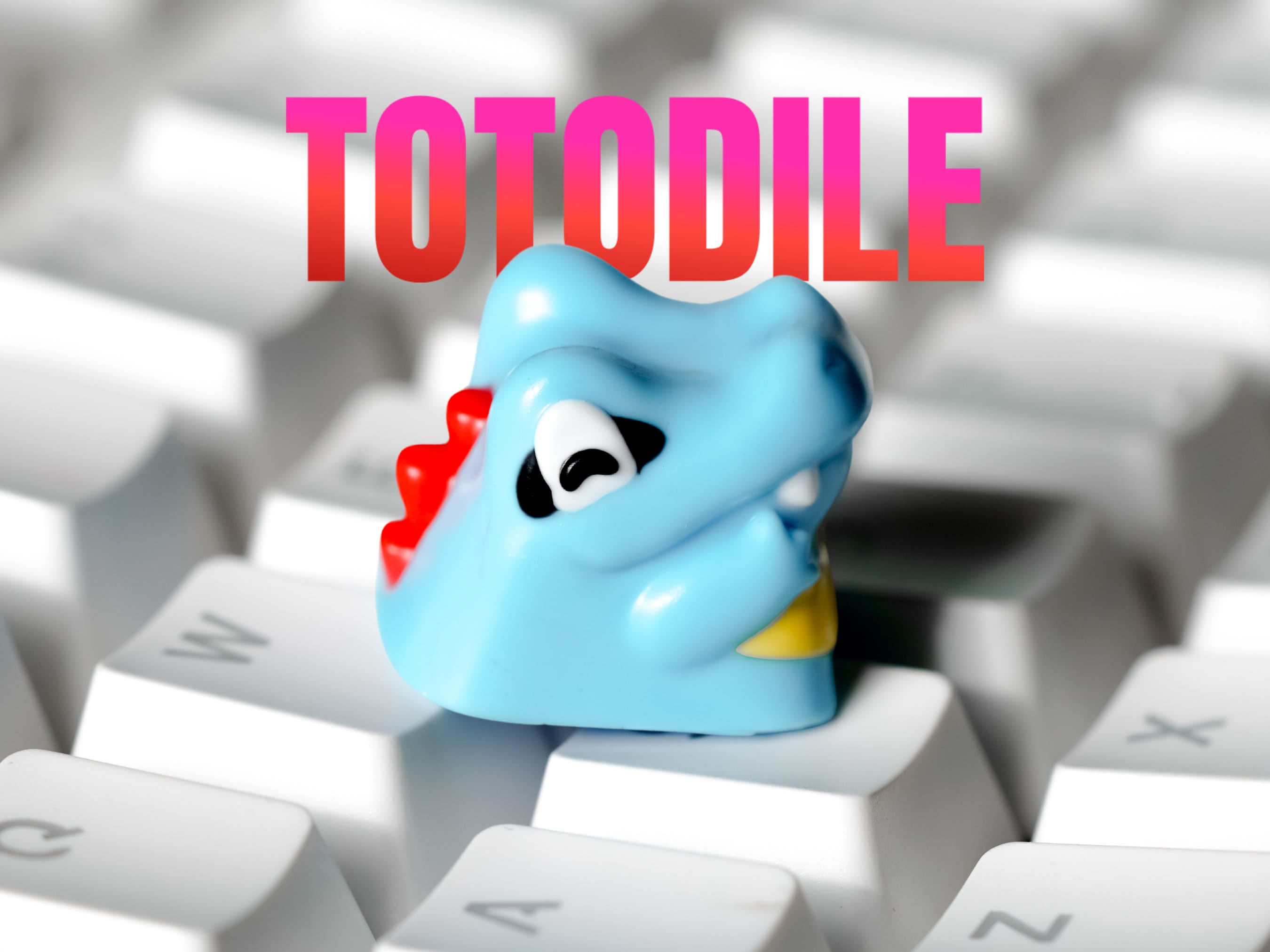 Totodile Keycap, 3D Totodile Keycap, Pokemon Keycap, Artisan Keycap, Keycap for Cherry MX Keyboard, Gift for Him