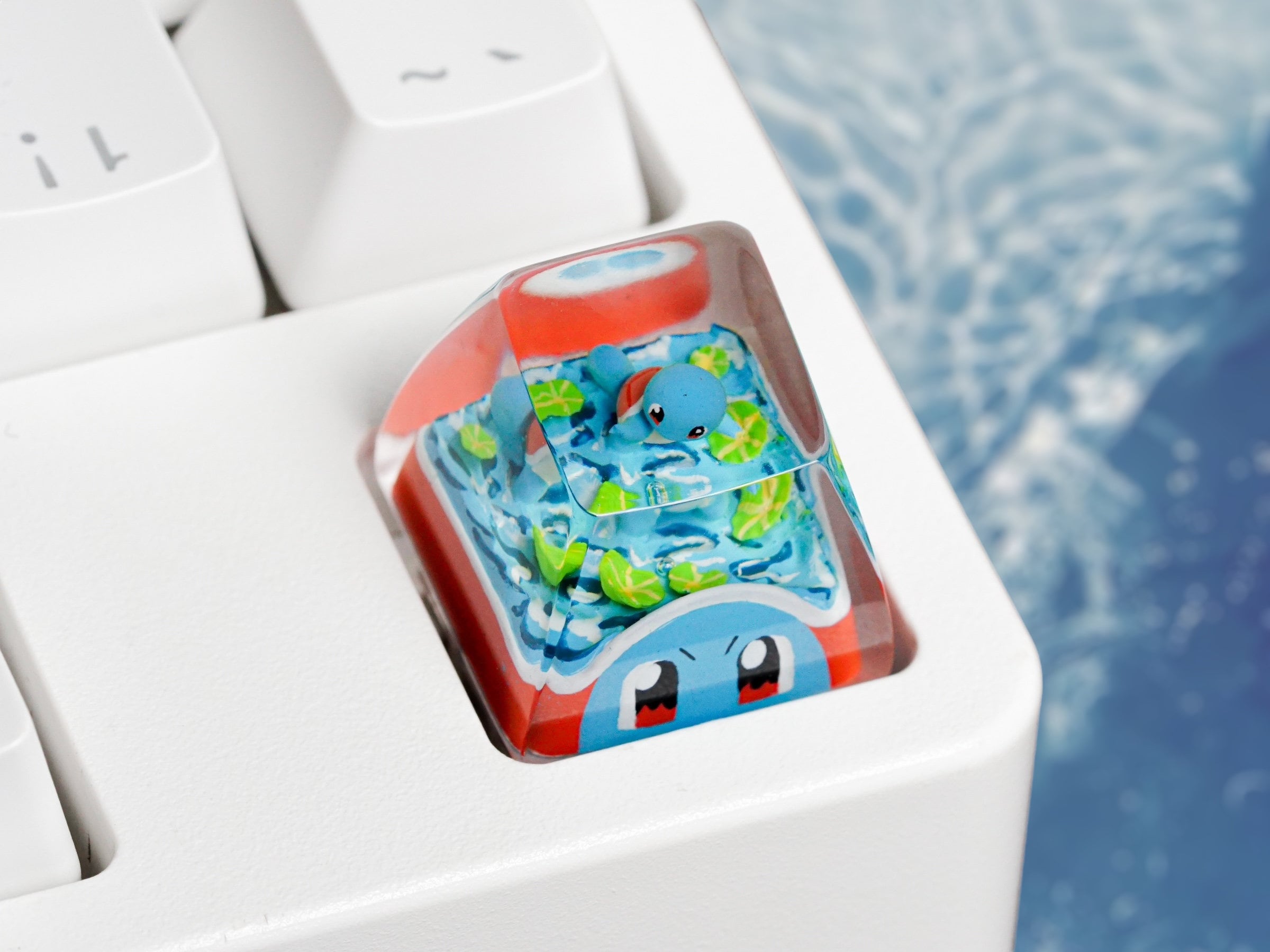 Squirtle Keycap, Pokemon Keycap, Artisan Keycap, Esc Keycap, Keycap for MX Cherry Switches Keyboard, Handmade Gift