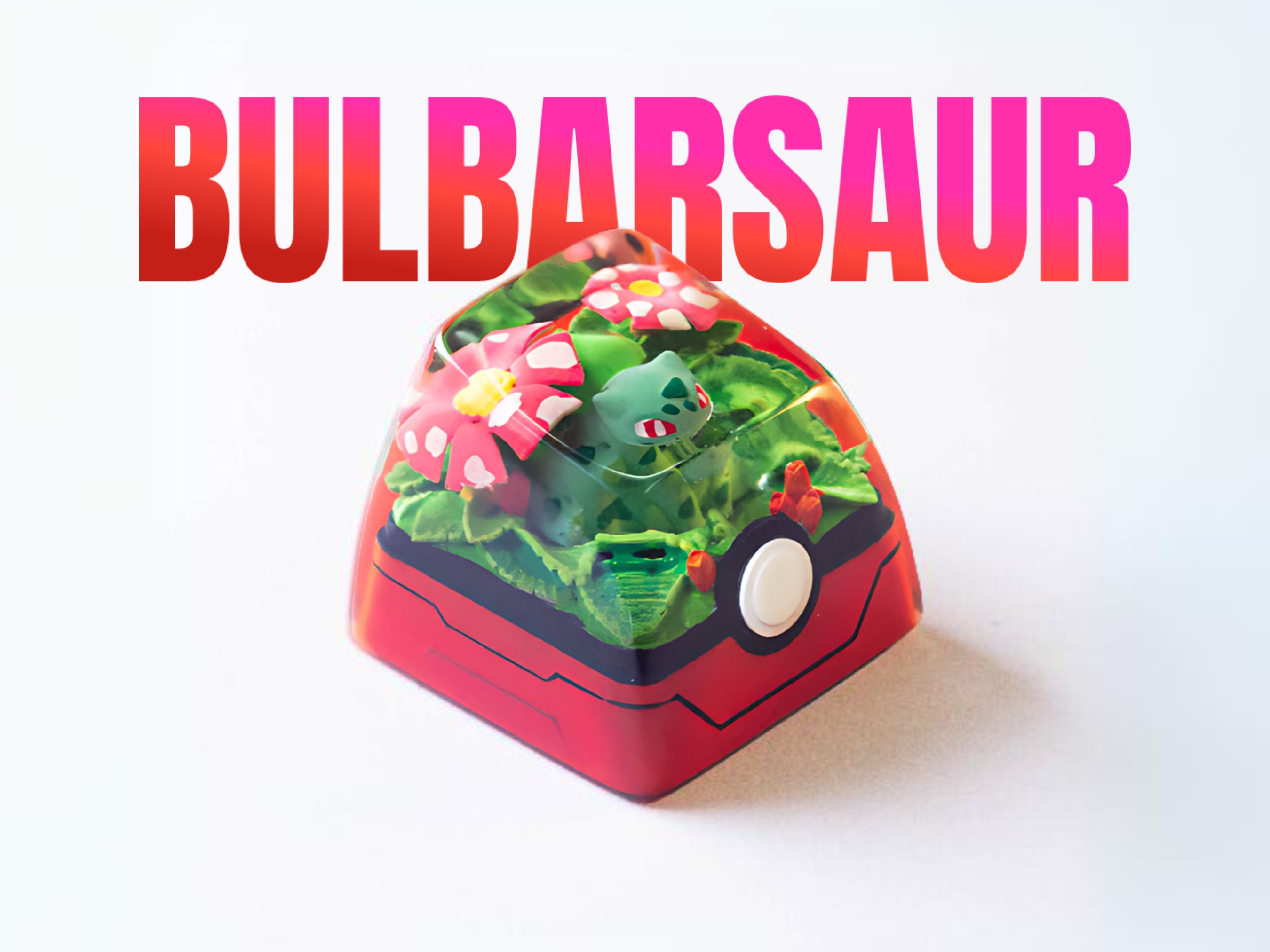 Bulbasaur Keycap, Pokemon Keycap, Keycap Set, Esc Keycap, Keycap for MX Cherry Switches Mechanical Keyboard, Handmade Gift