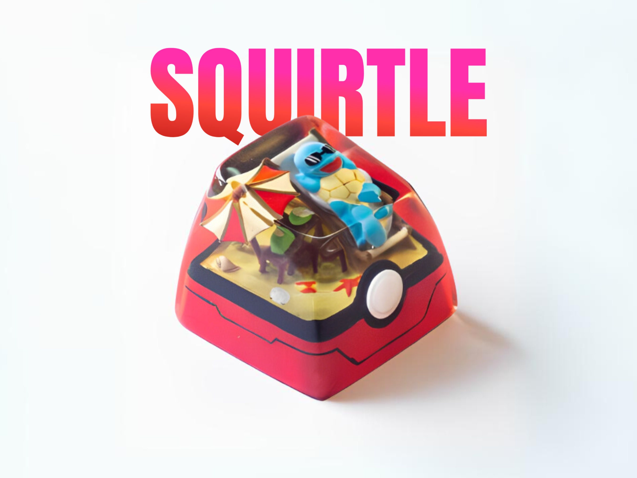 Squirtle Keycap, Pokemon Keycap, Keycap Set, Esc Keycap, Keycap for MX Cherry Switches Mechanical Keyboard, Handmade Gift