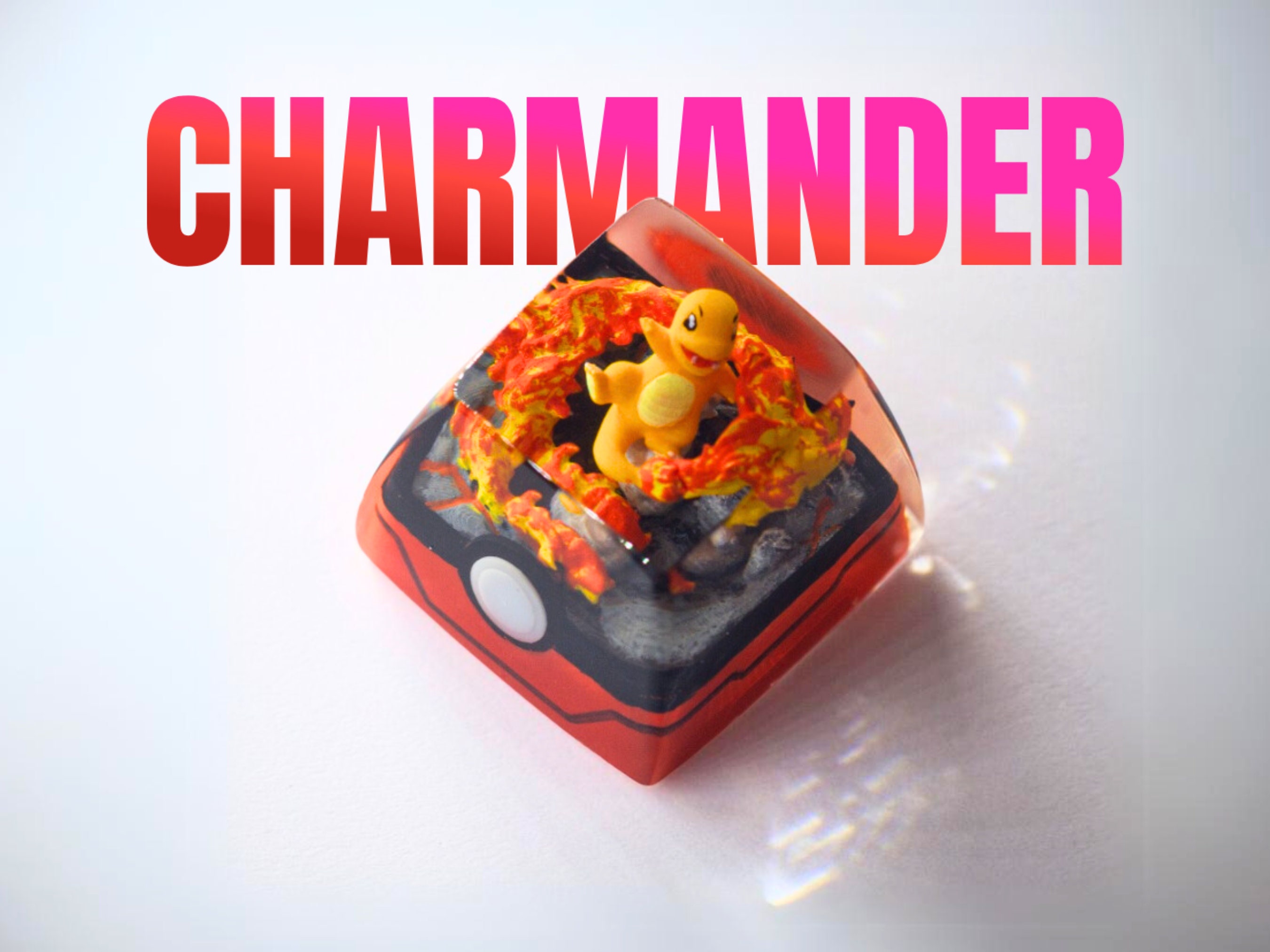 Charmander Keycap, Pokemon Keycap, Keycap Set, Esc Keycap, Keycap for MX Cherry Switches Mechanical Keyboard, Handmade Gift
