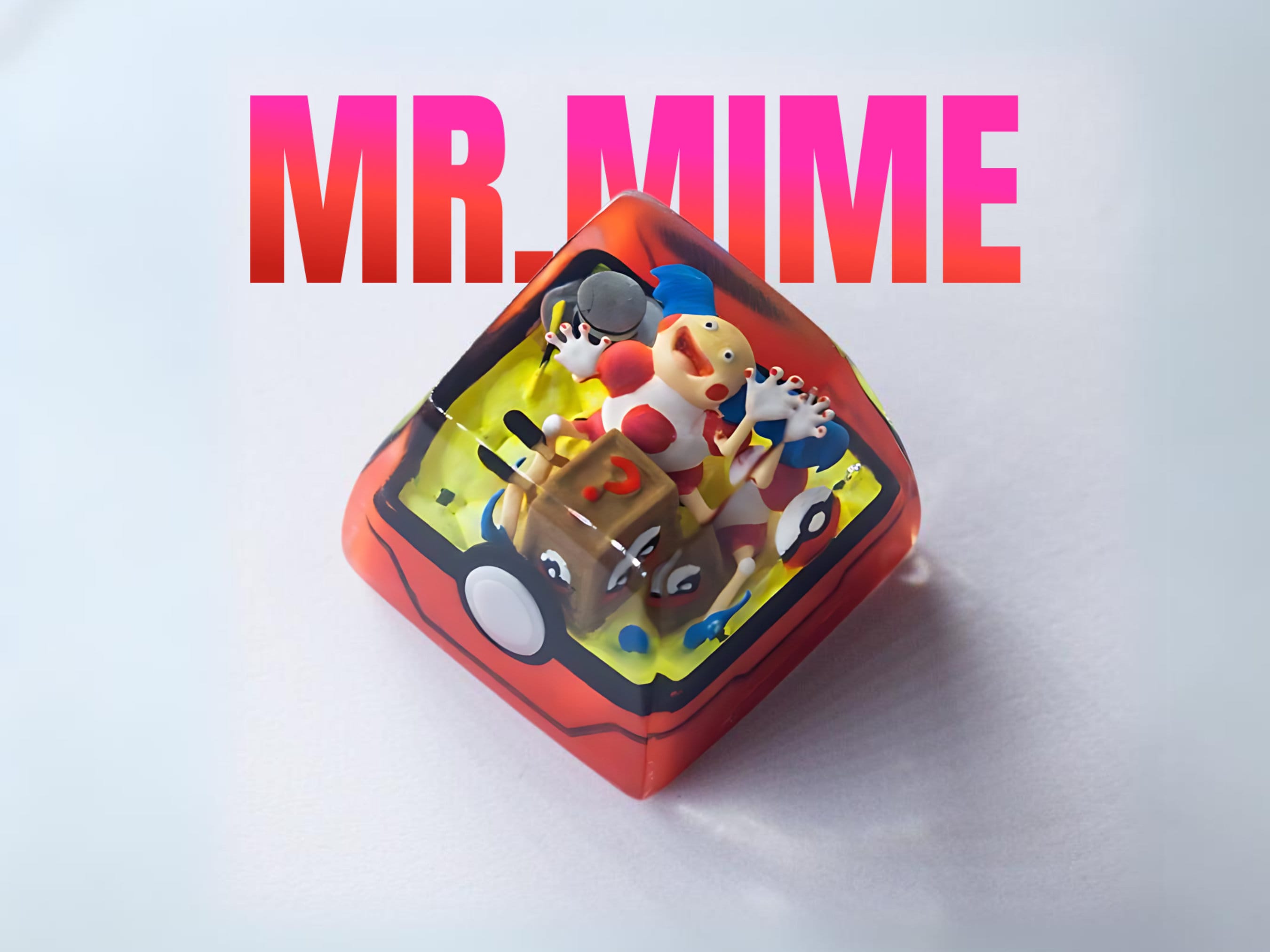 Mr. Mime Keycap, Pokemon Keycap, Keycap Set, Esc Keycap, Keycap for MX Cherry Switches Mechanical Keyboard, Handmade Gift