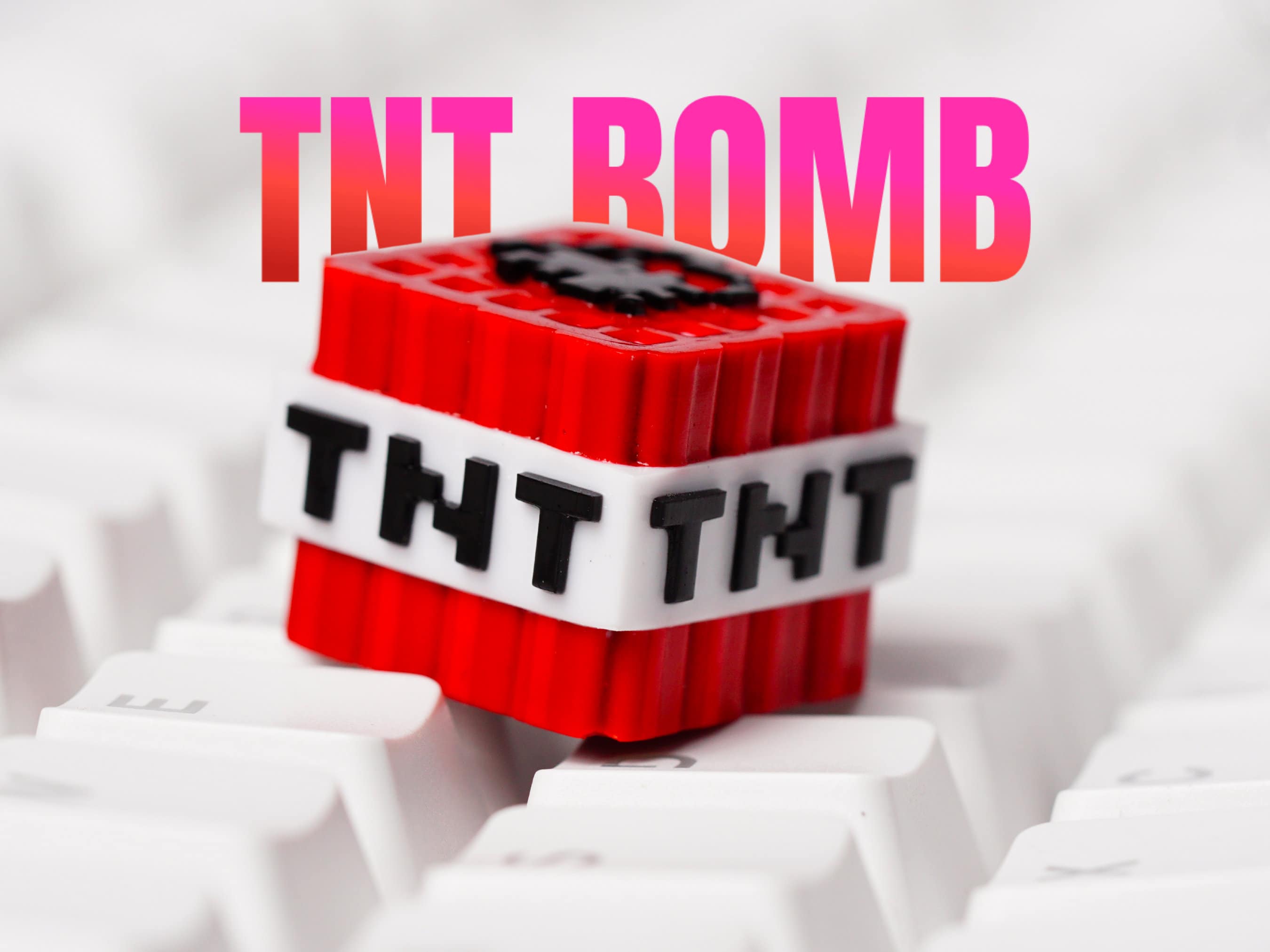 T.N.T Bom.b Keycap, Mine-Craft Keycap, Gaming Keycap, Keycap For Cherry MX Switches Mechanical Keyboard, Gift for Him